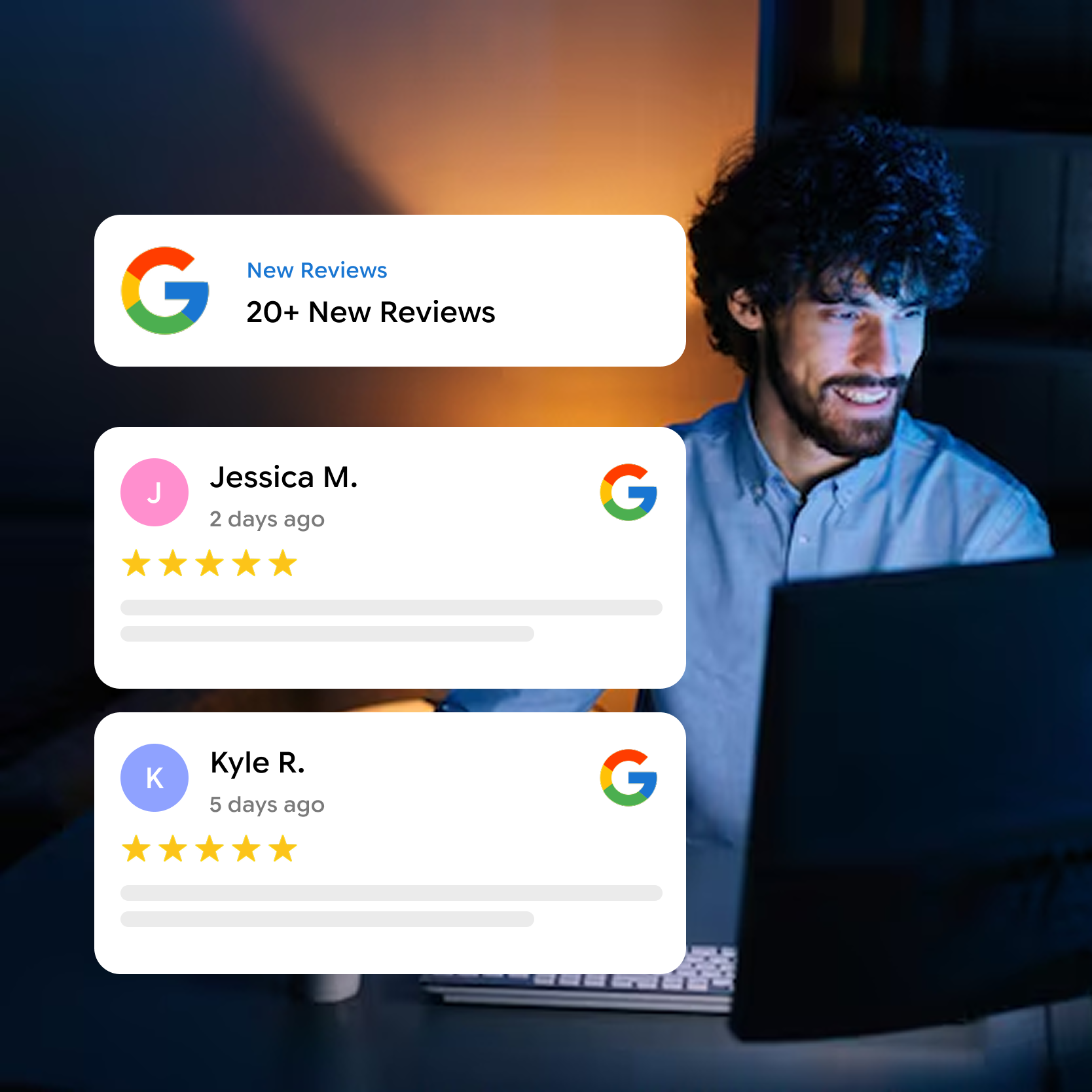 Search results showing a local business ranked first